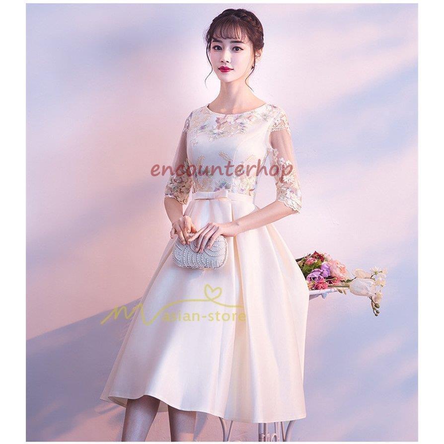 パーティードレス ドレス 結婚式 ワンピース 20代30代 Aライン