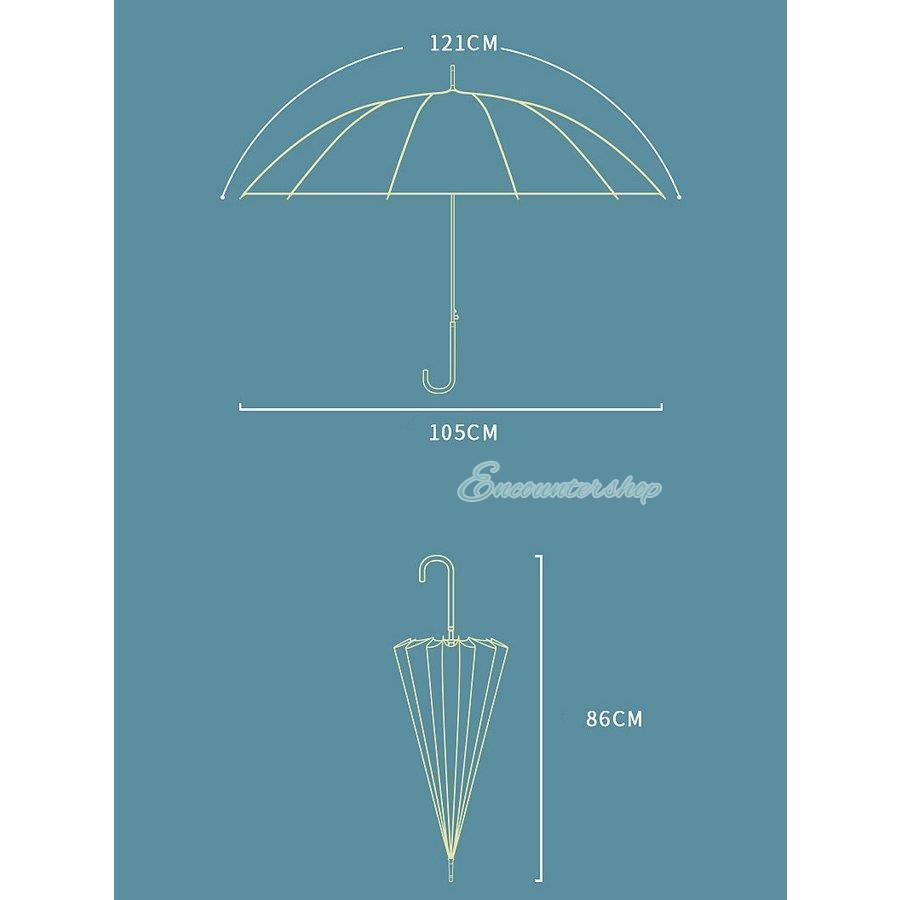 母の日 プレゼント長傘 ジャンプ傘 軽量16本骨  メンズ レディース 丈夫 グラス繊維中棒 頑丈 大型 台風対応 梅雨対策 撥水 風にも強い 耐風傘 梅雨 父の日｜encountershop｜13