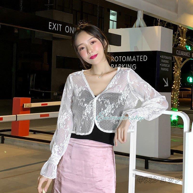 ボレロ サマーカーディガン レディース ショート丈 透かし トップス 夏