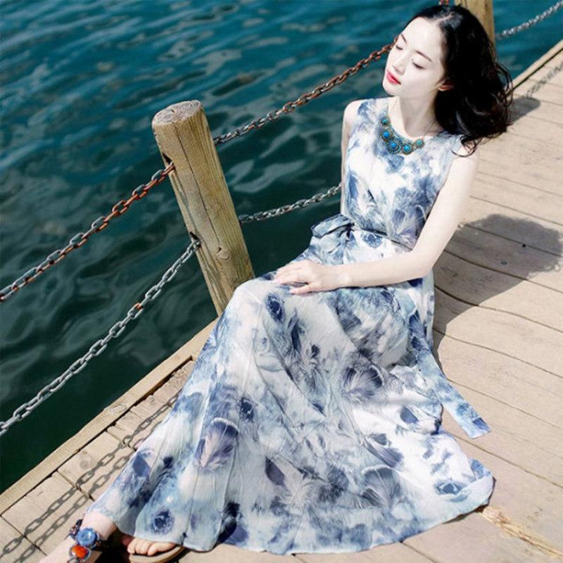 美品　フォクシーレディclassical dressワンピース　淡いピーチ ビーチワンピース レディース 40代 夏 プリント シフォンワンピ