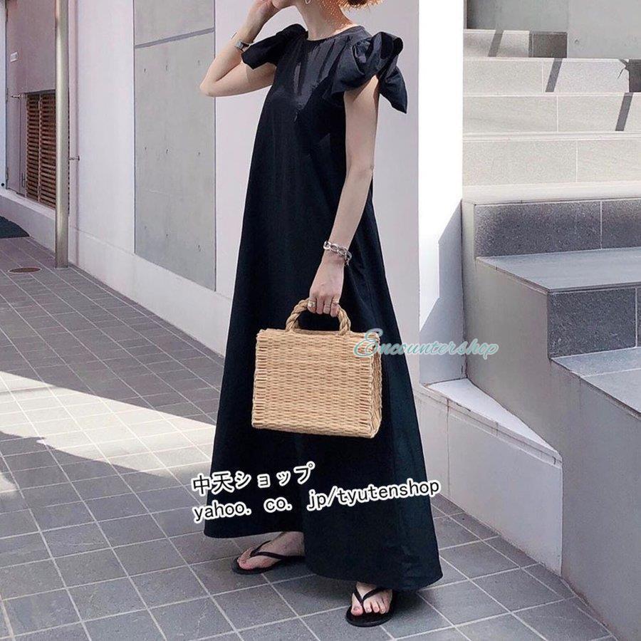 夏ワンピース レディース ロングワンピース 40代 50代 フリル袖 オシャレ 着痩せ 黒ワンピース 無地 夏新作 カジュアルワンピース 丸首 お出かけ ファッション Dd0425 Tennn92 Encountershop 通販 Yahoo ショッピング