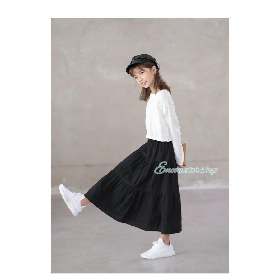 ロング スカート マキシ丈 子供服 女の子 フリル ボトムス ウエスト