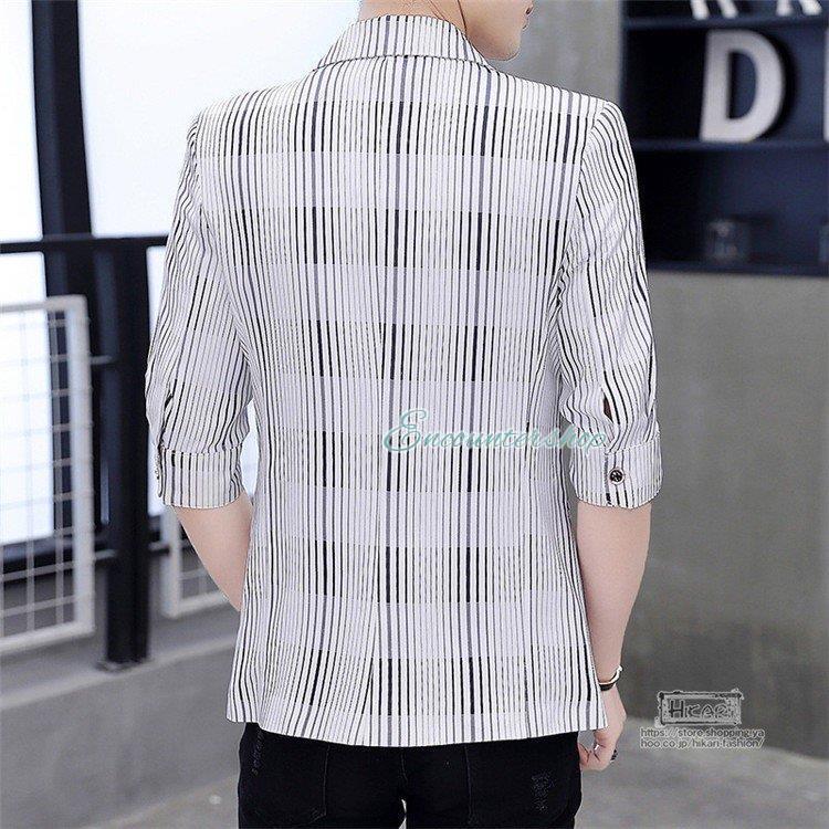 サマージャケット テーラード メンズ 7分袖 ブレザー 夏 紳士服 スーツ