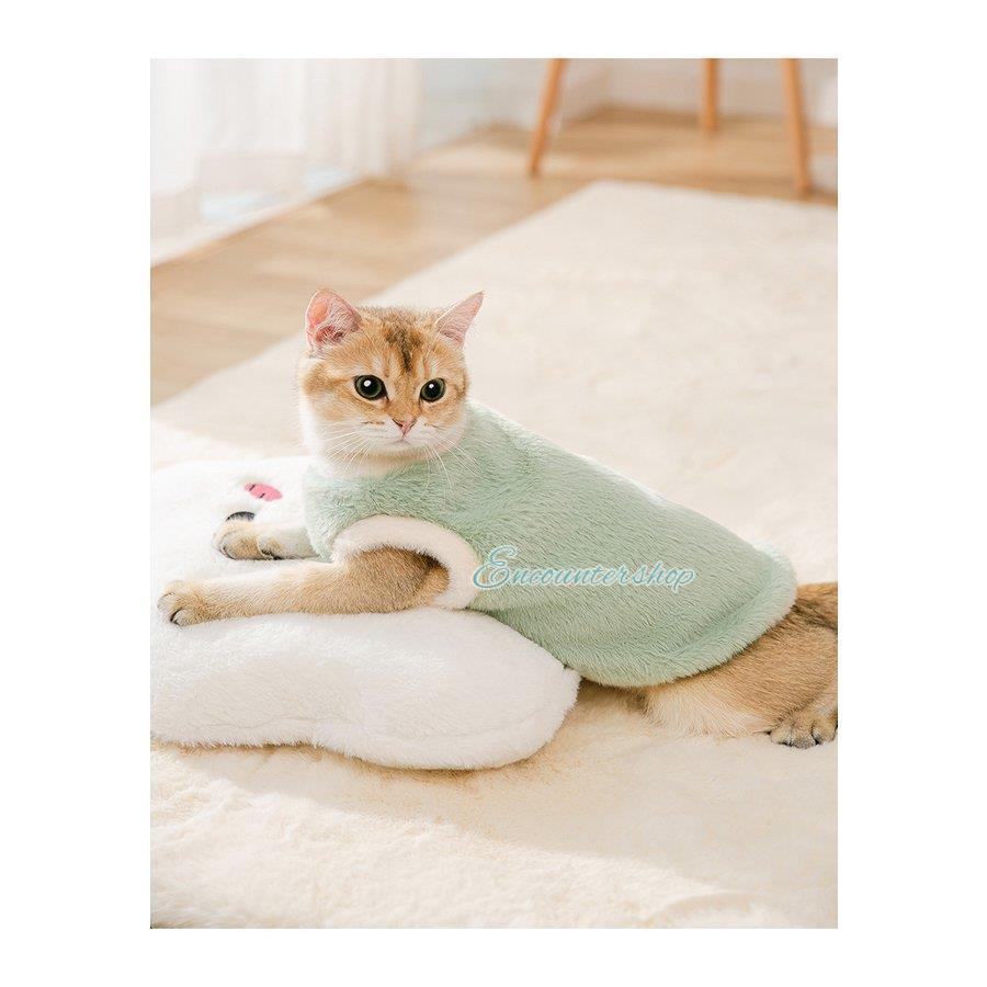 Mサイズ 犬 猫 ふわふわ 服 ペットウェア アイボリー 暖か 楽天市場
