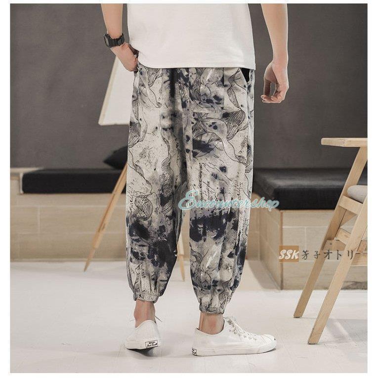 yinyang indigoseaサンキスドフローパンツ サルエルパンツ