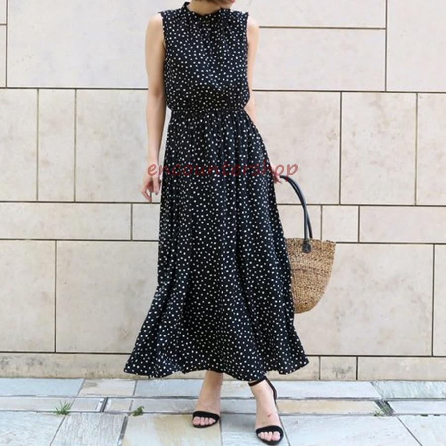 ワンピース レディース 40代 黒 白ワンピース 春夏 ノースリーブ ワンピース レディース 40代 黒 白ワンピース 春夏 ノースリーブ