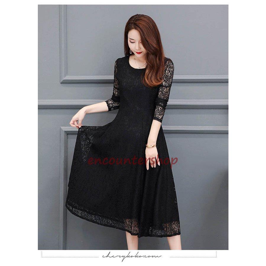 パーティードレス 結婚式 40代 20代 ロング丈 袖あり 長袖 韓国風