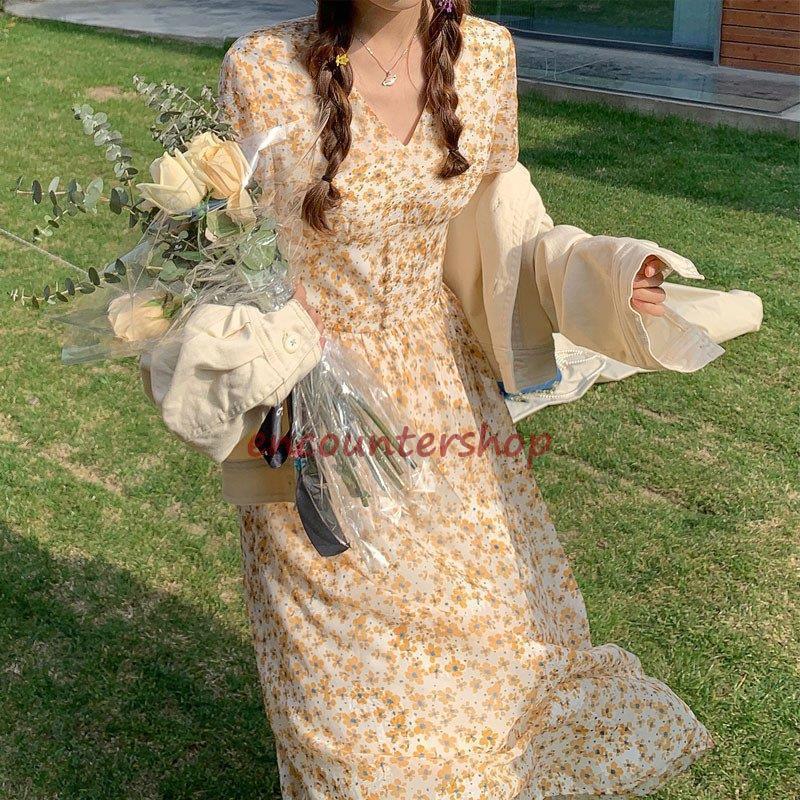 パーティードレス 結婚式 ロングシフォン ワンピース Vネック 結婚式 二次会 花柄 韓国風 オシャレ 着痩せ ドレス 体型カバー 大人 ドレス 30代 40代 Btysrncunv Heilsuver Is