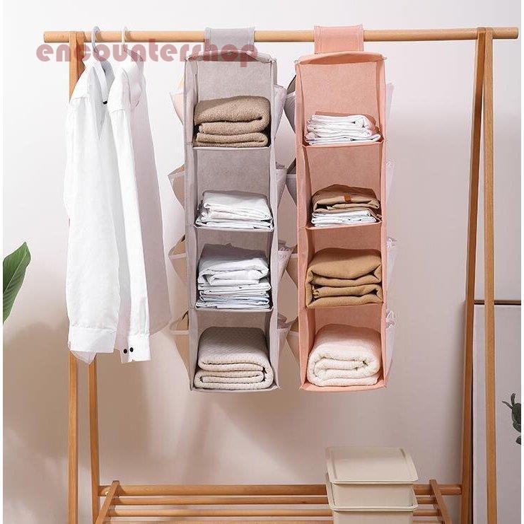 吊り下げ収納 壁掛け袋 省スペース 下着/パンツ/衣類/靴下収納 両面