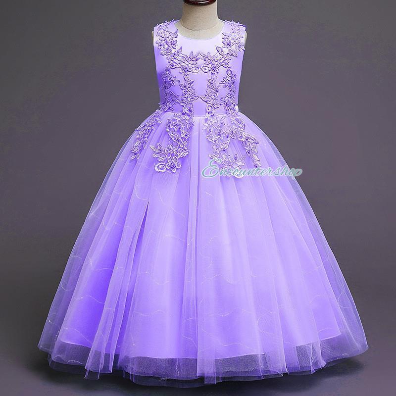 子供ドレス ピアノ発表会 ロング 結婚式 キッズ フォーマルドレス 袖