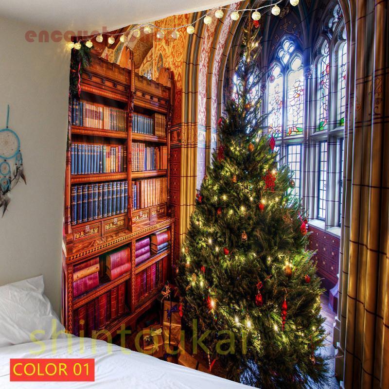 壁掛け クリスマスツリー タペストリー 単品 壁 デコレーション マルチ