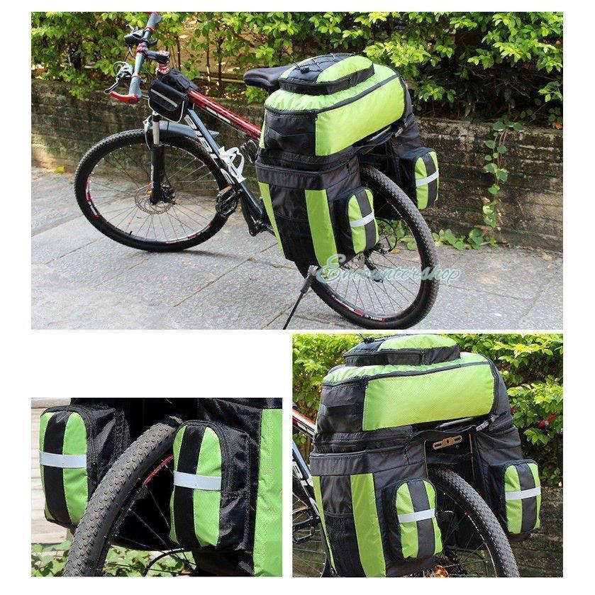 自転車用 サイクルバッグ 大容量 サイクルパニアバッグ ロング