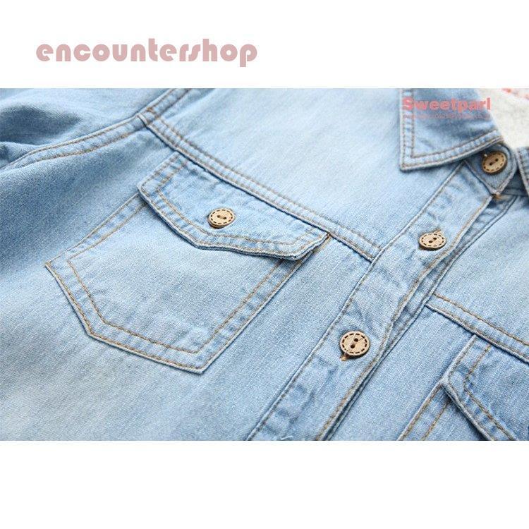 ダンガリーシャツ レディース 裏ボア デニム シャツ ダンガリー