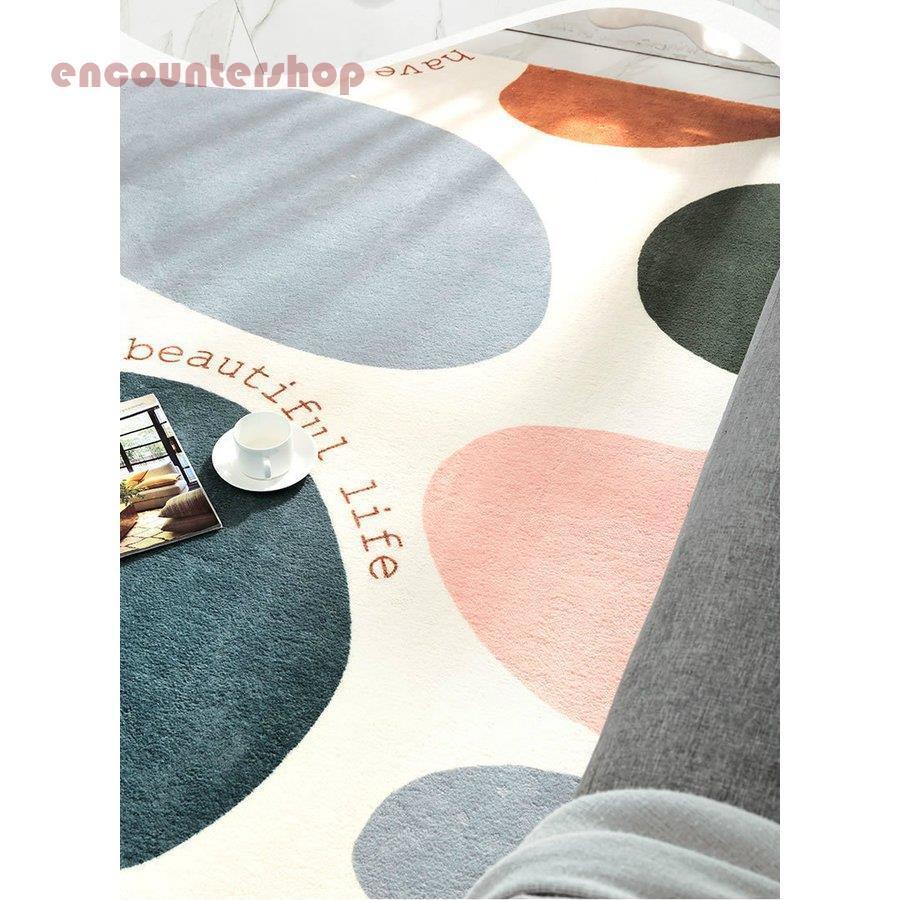 経典 スクエア 高級感 リビング 北欧 温かい 模様替え インテリア 総柄 絨毯 カーペット アニマル Aei65a ブルー カラフル 総柄 イラスト バスマット カラー A