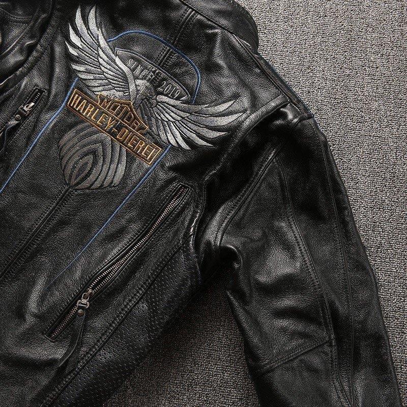 本革バイクジャケット 本革ジャケット 牛革 ライダースジャケット