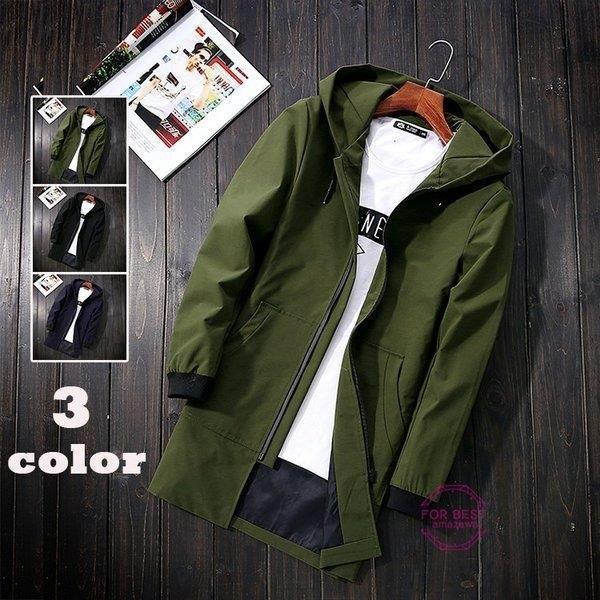 マウンテンパーカー メンズ ロング コート ウィンドブレーカー おしゃれ 秋服 はおり 撥水加工 アウトドア 防風 セール特別価格