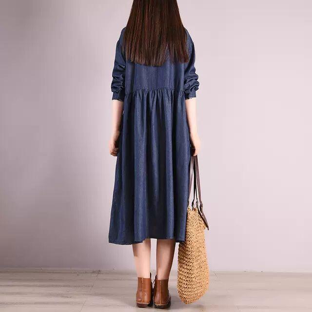 新品タグ付き BURBERRY デニムワンピース 38 膝丈 半袖 長袖 ジップ