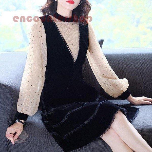 ワンピース レディース 40代 きれいめ レディース 春秋 長袖 上品 膝丈ワンピース チュニック コーデ きれいめ チュニック 通勤 新品 おしゃれ 韓国風 Dd0811 Eolyq329 Encountershop 着痩せ パーティードレス 大きいサイズ 爆売り即出荷