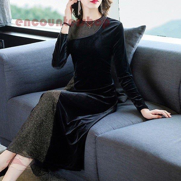 ショッピング最激安 ワンピース レディース 40代 きれいめ 秋冬 長袖 上品 マキシワンピース ロング丈 チュニック 大きいサイズ パーティードレス 韓国風 おしゃれ 通勤 着痩せ 新品 セール廉価 Www Salon Annegret De