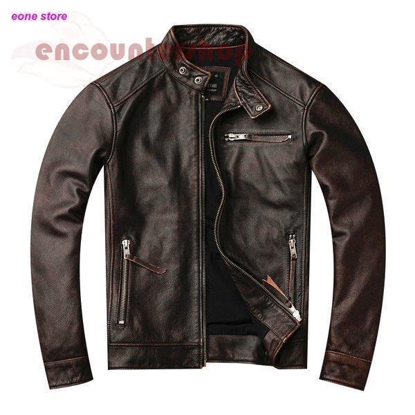 革ジャン レザージャケット メンズ 本革 バイク ライダース 牛革