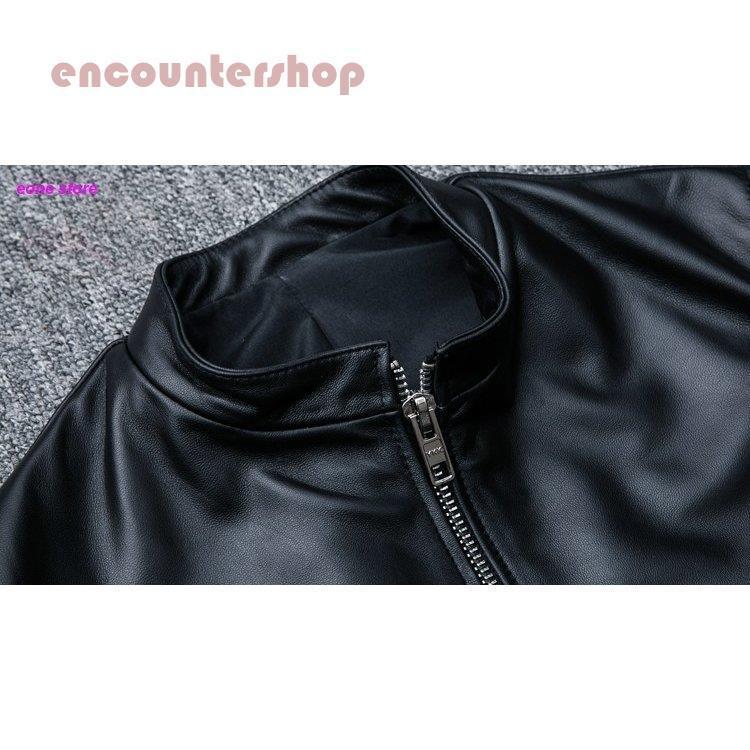 革ジャン レザージャケット メンズ 本革 バイク ライダース 羊革