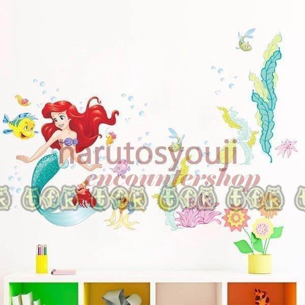 ウォールステッカーディズニーリトルマーメイドアリエルフランダー海の中海底世界パステルカラー壁デコ北欧風diyリビング Dd07 Cjg193 Encountershop 通販 Yahoo ショッピング