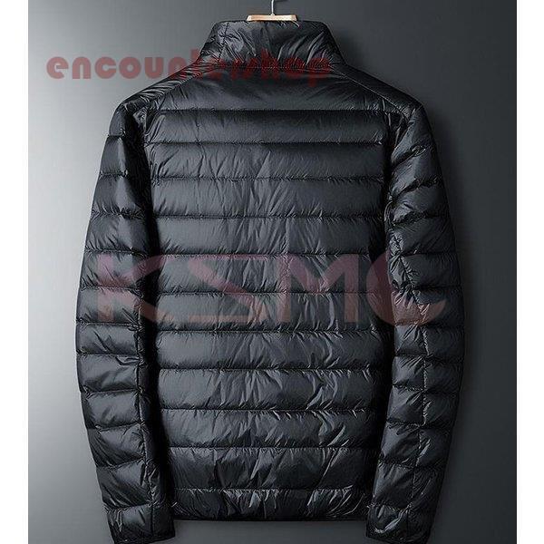 ダウンコート メンズ ショート丈 ダウンジャケット 無地 ライトダウン