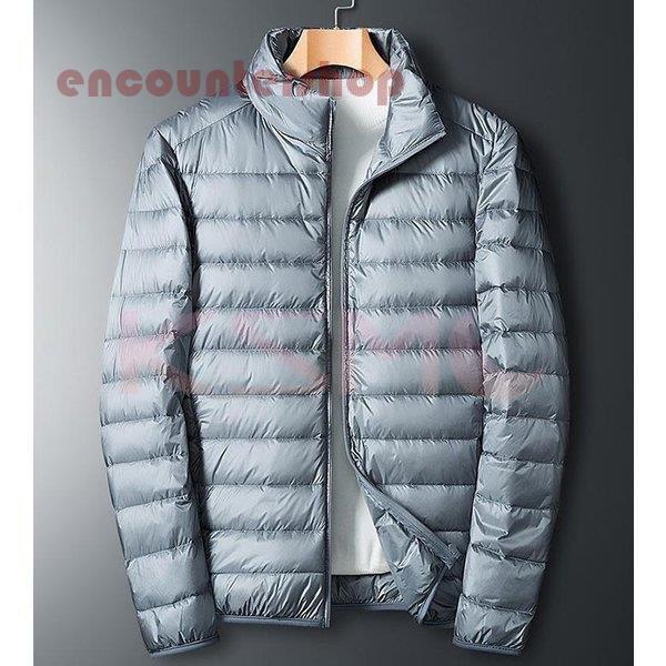 ダウンコート メンズ ショート丈 ダウンジャケット 無地 ライトダウン