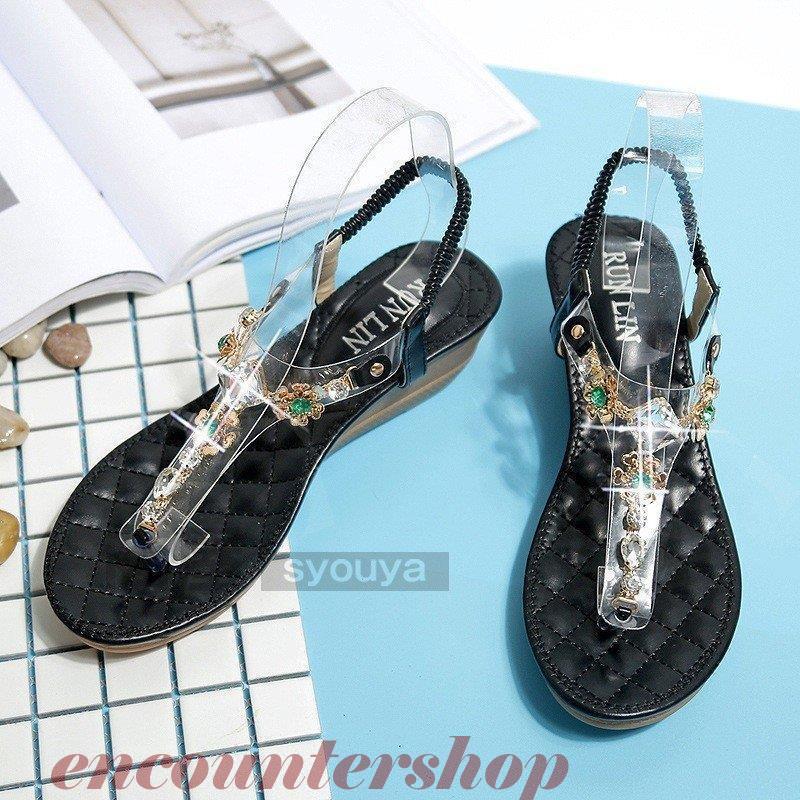 サンダル レディース 厚底 美脚サンダル 歩きやすい 夏 おしゃれ アウトドアシューズ ウエッジ ソール 軽い 痛くない ファンション 19 新作 サンダル カラー 36 225 230