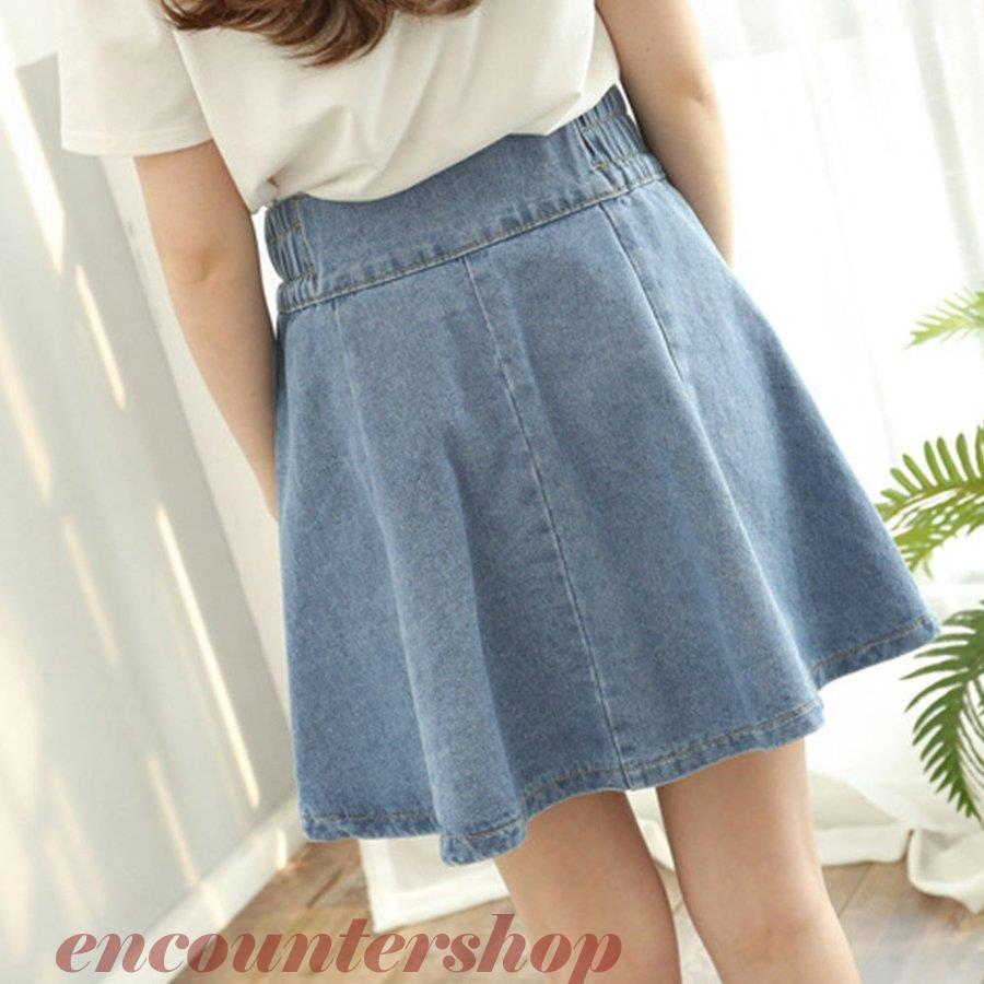 インナーパンツ付き デニムスカート レディース キュロットスカート A