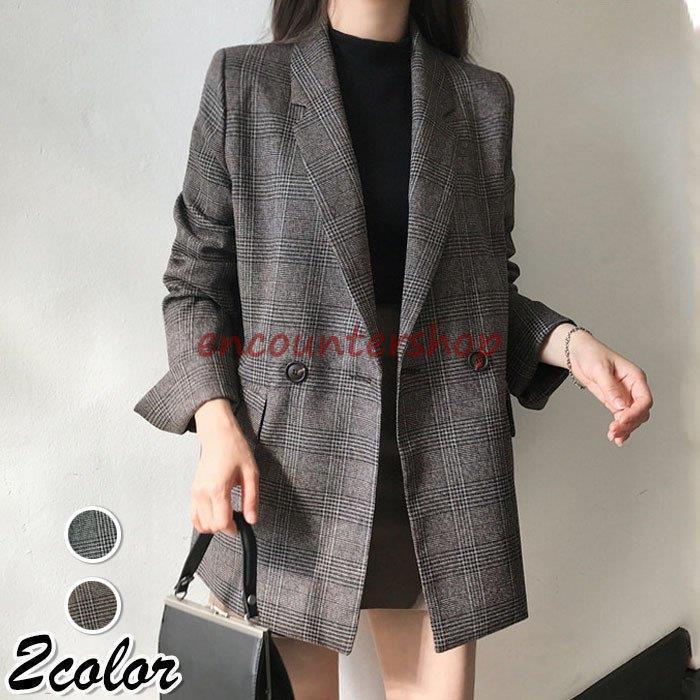 送料無料価格 ブレザー スーツ レディース 秋新作 長袖テーラードジャケット オシャレチェック柄ブレザースーツ オフィス 30代アウター カジュアル韓国風 通勤ol 40代50代 口コミ Shirleyryan Ca