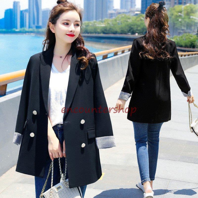 特価 ゆったりスプリングコート春 テーラードジャケット カジュアル 40代 スーツ 黒 長袖ブレザー 春秋新作 レディース スーツジャケット 着痩せ オシャレ韓国風 通勤 テーラード ブレザー サイズ S Www Collectiviteslocales Fr