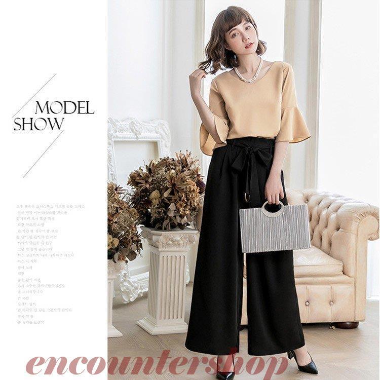 パーティードレス パンツ ドレス 結婚式 パンツドレス パンツスタイル