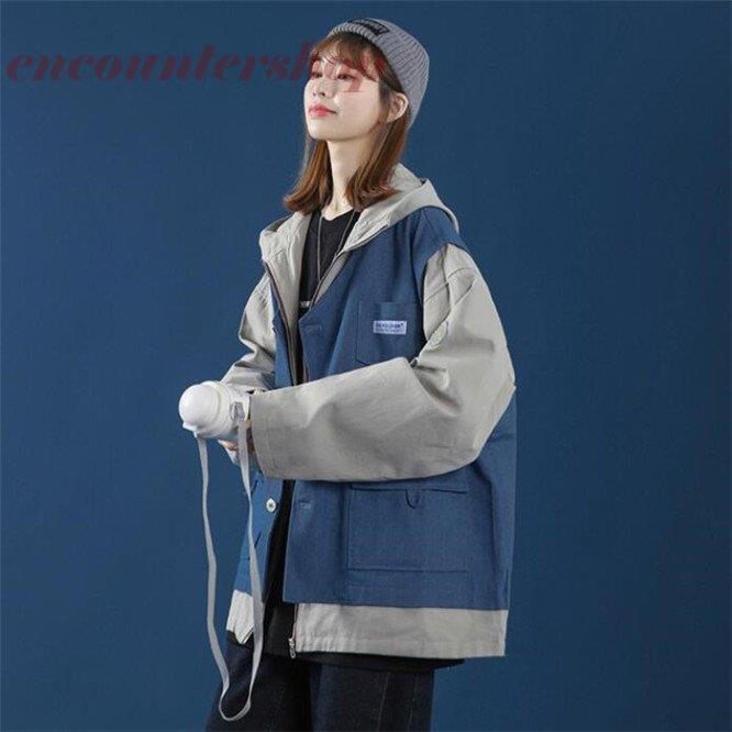 アクセサリー通販 マウンテンパーカー レディース 重ね着風 ジャンパー 切替 ジャケット 春コート カジュアル アウター 春 アウトレット最安値 Www Superavila Com