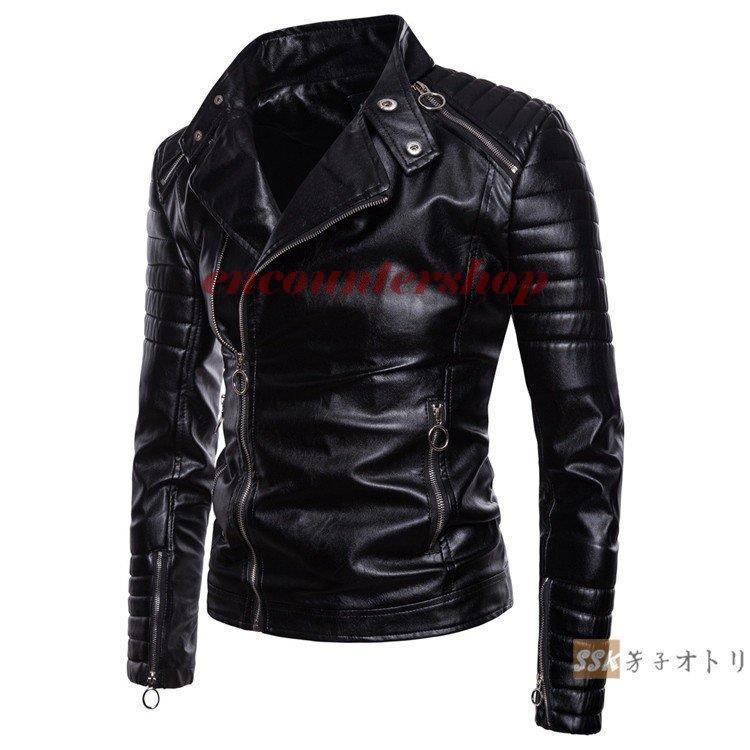 宅送 バイクジャケット ジャケット ライダースジャケット メンズ バイクウェア バイクジャケット ジャケット ライダースジャケット メンズ ダブルライダース アウター 防風 Puレザー ジャケット Gvcomrec Com