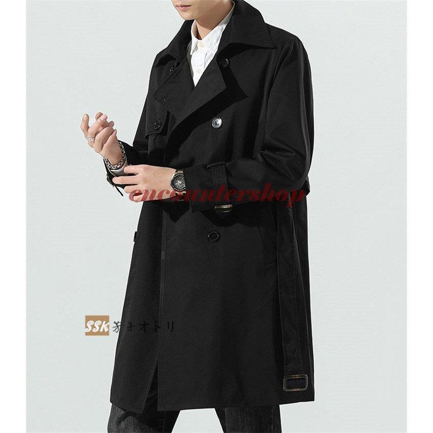 トレンチコート メンズ ロングコート 中綿入り スプリングコート