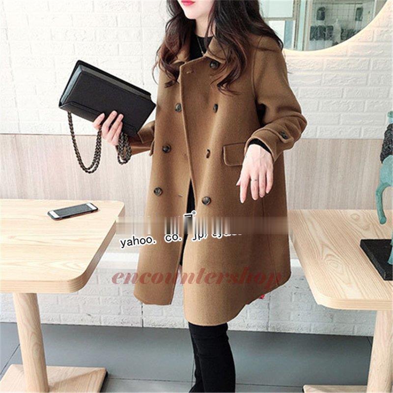 秋冬チェスターコートミディアム丈 レディース 長袖コート アウター