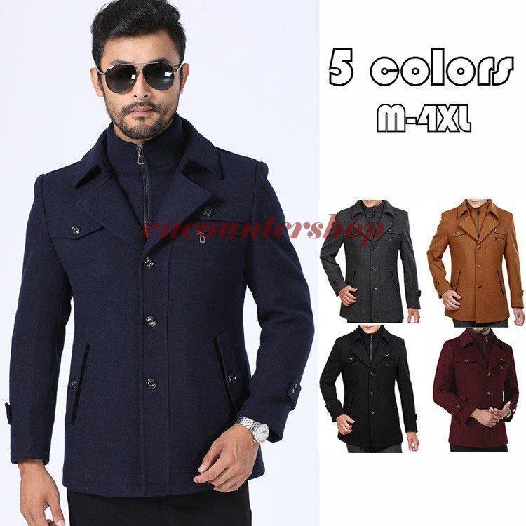 待望の再販 コート メンズ ビジネス ジャケット ウール コート ラシャジャケット ショート丈 防寒防風保温 二重襟 中綿ジャケット 2way 細身 厚手 カジュアル フォーマル 数量限定 Pupu Com Br