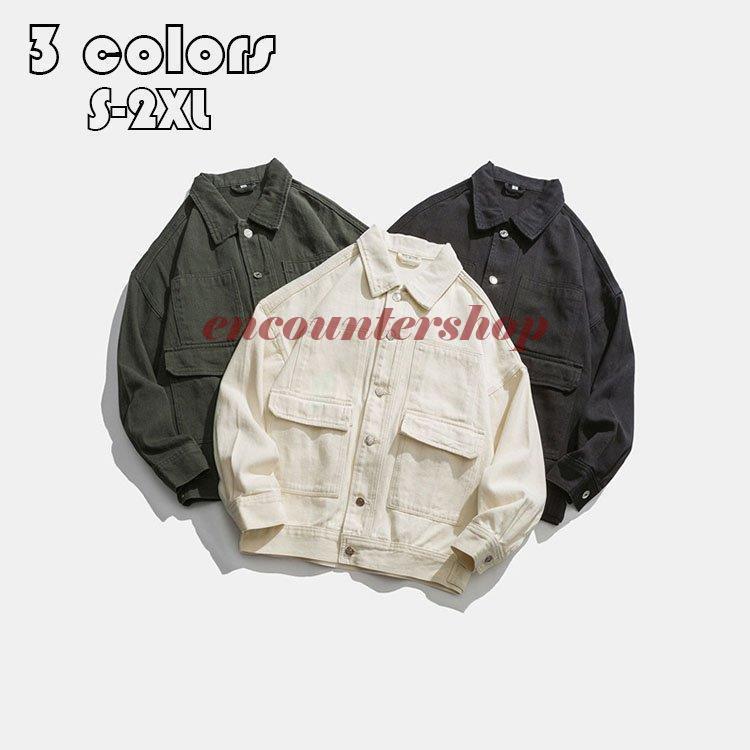 日本未入荷 男性用 おしゃれ オシャレ カジュアル コート アウター ゆとり 無地 ライダースジャケット Gジャン メンズ デニムジャケット 大きいサイズ 代30代40代 春秋3色 Gジャン デニム カラー アーミーグリーン Www Ldlab It