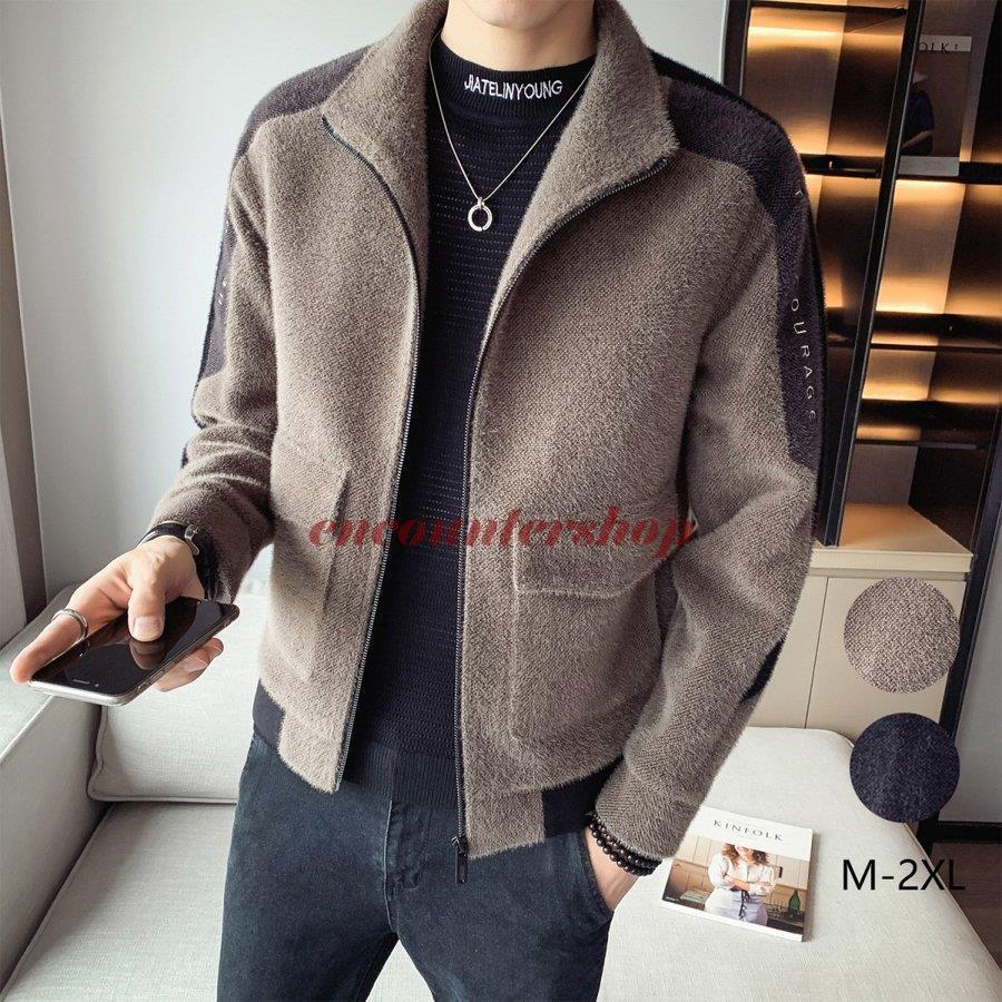 お気に入りの 大きいサイズ ハイネック メンズ ジャケット フリース メンズ ジャケット 起毛 冬上品 秋 ブルゾン アウター 細身 スリム 厚手 高品質 暖かい モコモコ ムートンコート カラー カーキ