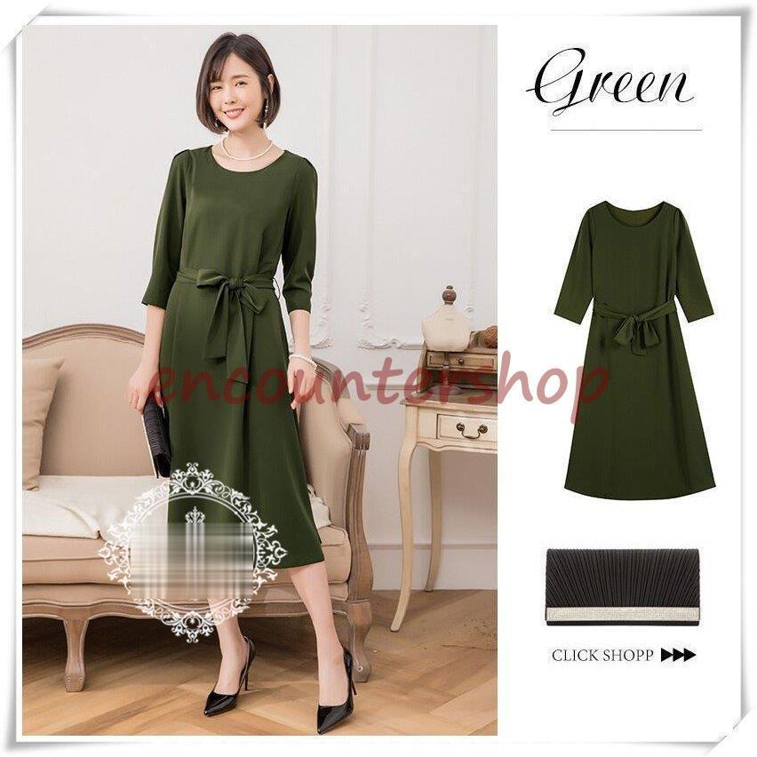 結婚式 ワンピース パーティードレス 二次会 フォーマル 無地 レース