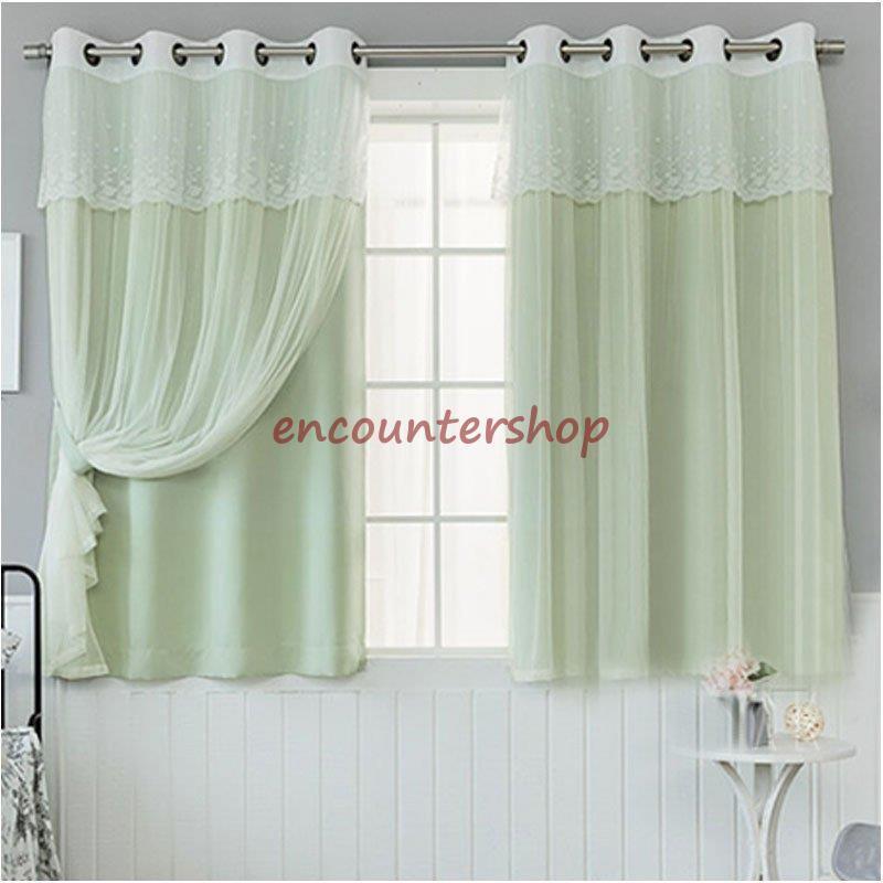 カーテン 遮光 小窓 腰窓 二重カーテン 一体型カーテン UVカット 断熱