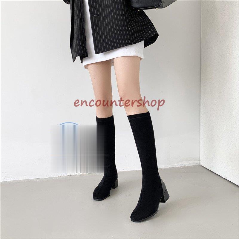 ロングブーツ レディースブーティー歩きやすい ストレッチロングブーツ