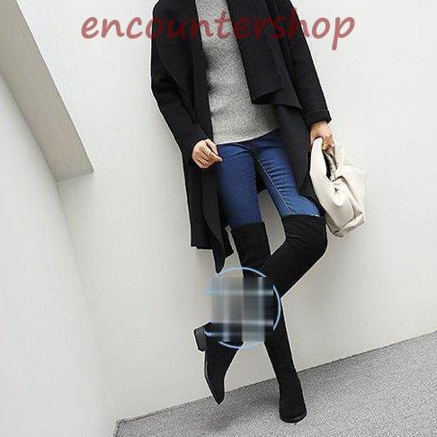 ロング ブーツ レディース ロングブーツ大きいサイズブーツ黒ニーハイ