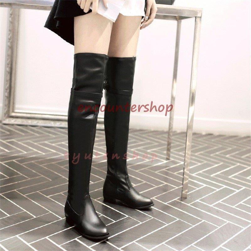 ブーツロングブーツ 可愛いニーハイブーツレディース短靴ローヒール