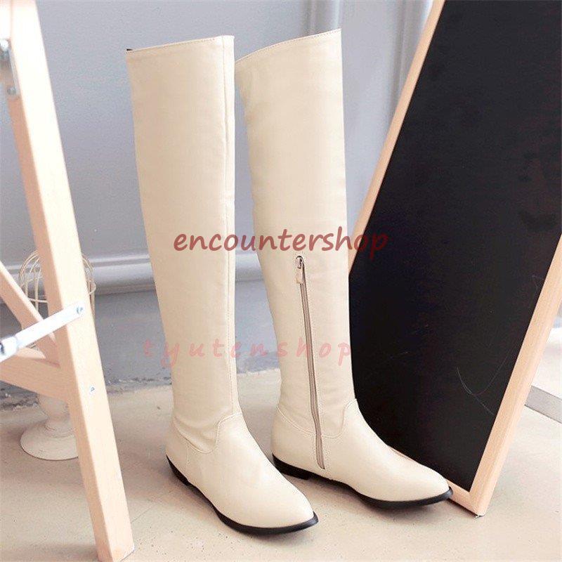 ブーツロングブーツ 可愛いニーハイブーツレディース短靴ローヒール