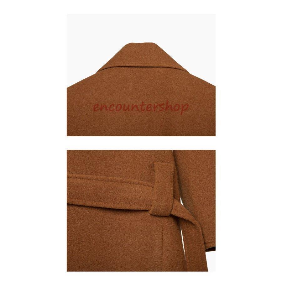 チェスターコート ジャケット メンズ ベルト付き 厚手 ゆったり