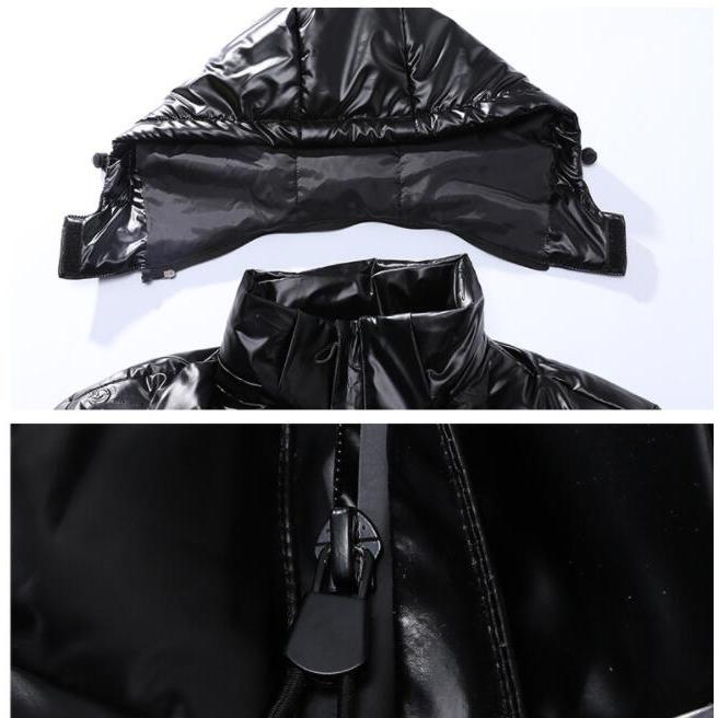 【タイムセール送料無料　】ダウンジャケット シームレスダウン メンズ ハイネック バックプリント アウター フード付き 撥水加工 防寒 ダウンジャケット シームレスダウン メンズ ハイネック バックプリント