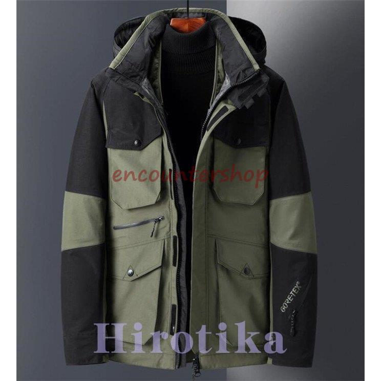 人気のクリスマスアイテムがいっぱい フード 暖かい 2点セット アウトドア ダウン 防水 メンズ ダウンジャケット ダウンコート メンズ ダウンジャケット 冬 紳士 ダウンコート 防寒服 コート アウター