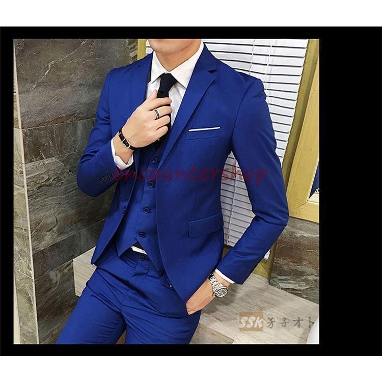 スーツ メンズ リクルートスーツ スリムスーツ 3ピース 就活